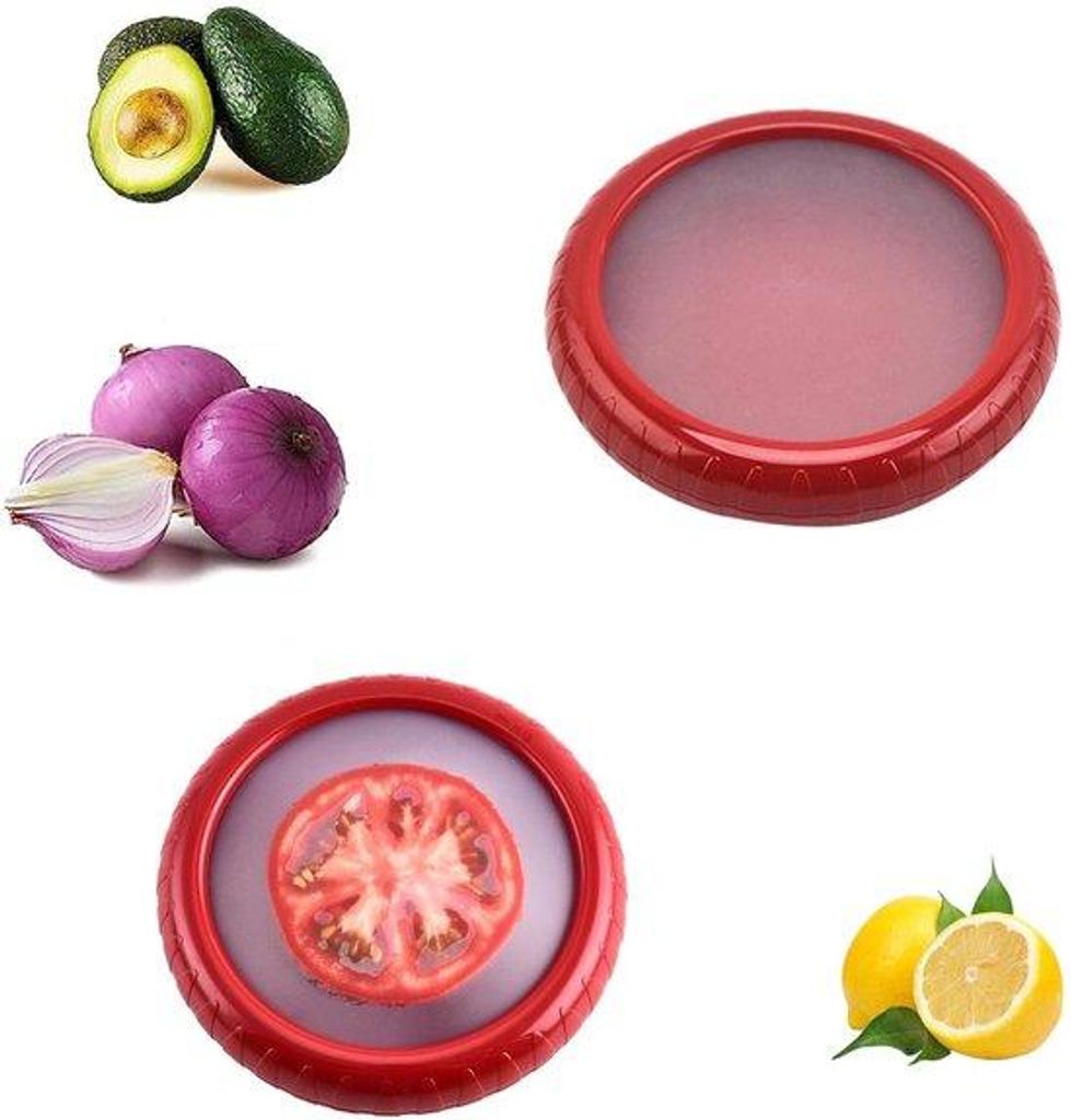 Wiederverwendbare Obst- und Gemüsebehälter, 2er-Set, transparent