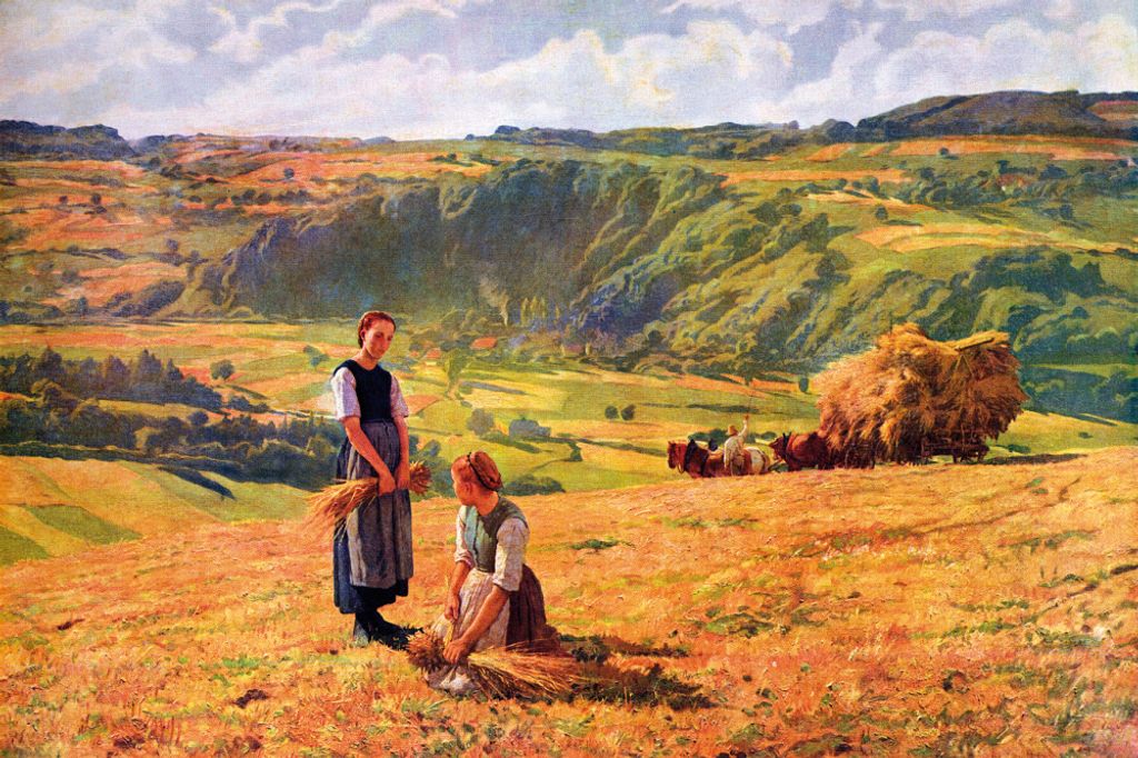 Eugène Burnand Kunstdruck Bild - Die„hrenleserinnen, 1874 (80 x 120 cm)