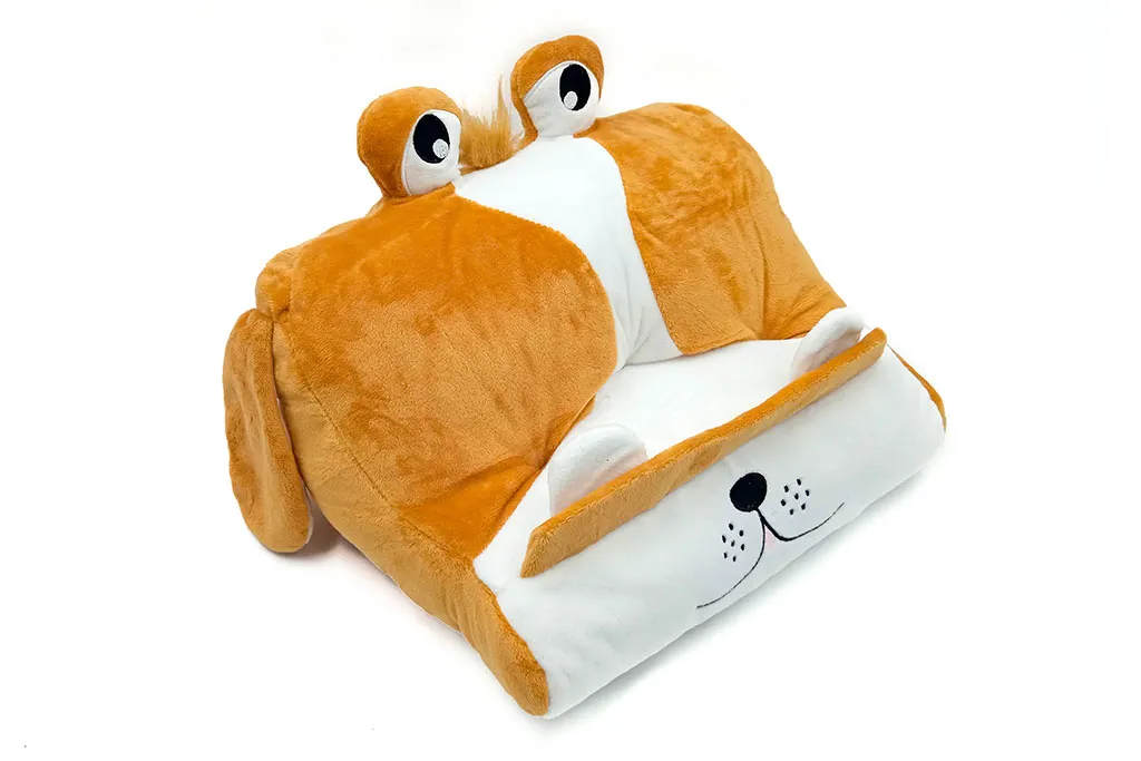 Support peluche Puppy pour livres et tablettes - Coussin de lecture