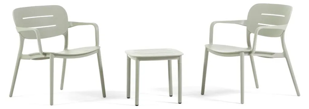 Mobilier extérieur Dora incassable et empilable pour jardin et patio