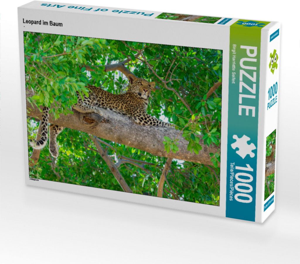 CALVENDO Puzzle Leopard im Baum | 1000 Teile Lege-Größe 64x48cm Foto-Puzzle für glückliche Stunden