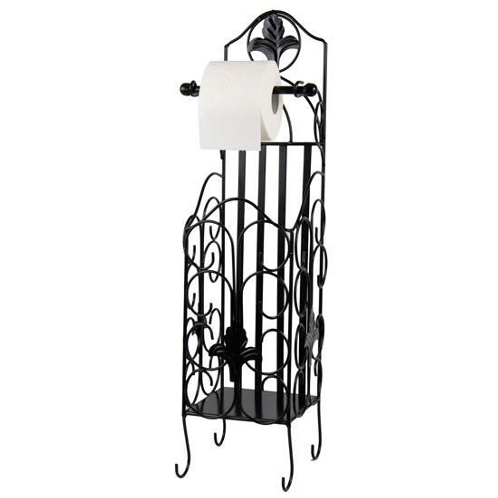 HowHomely Toilettenpapierständer Antik - aus Metall, stilvoller Ordnungshüter für Ihr Bad