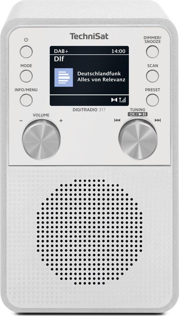 TechniSat DIGITRADIO 317 - 3 Watt DAB+ UKW Radio mit Bluetooth, Wecker, Sleeptimer, Farbdisplay