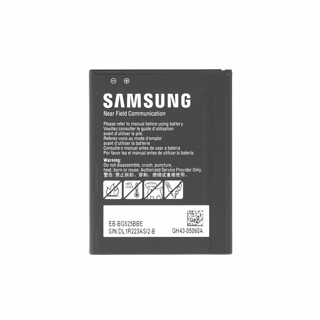 A Samsung battery pack is shown against a white background.