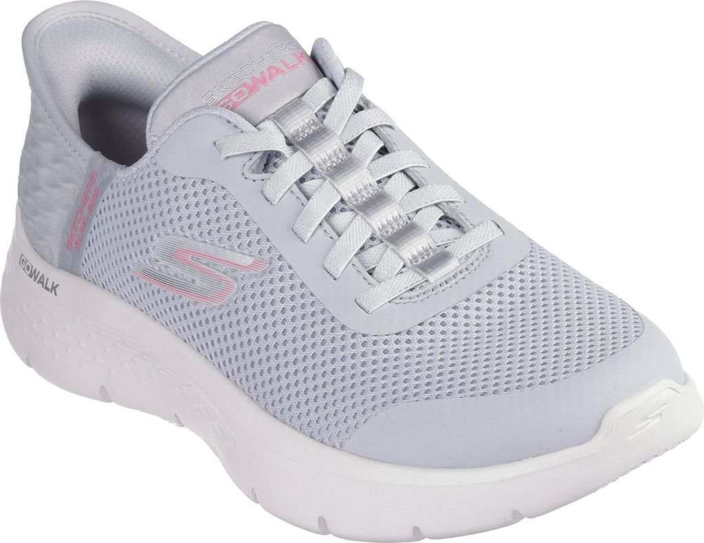 Skechers Damen-Sneaker-Slipper SLIP-INS GO WALK FLEX - GRAN Grau-Pink, Farbe:grau, EU Größe:43