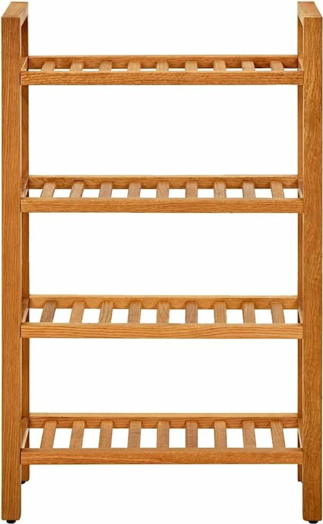 vidaXL Věšák na boty se 4 policemi 50x27x80 cm Dubový masiv Obrázek produktu 