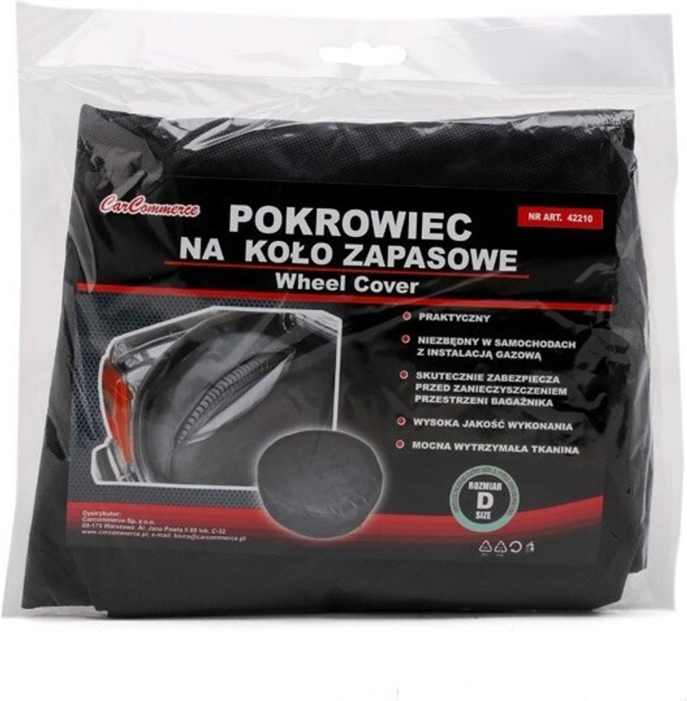 CARCOMMERCE Reserveradabdeckung 42210 65cm 20cm Textil Produktbild 