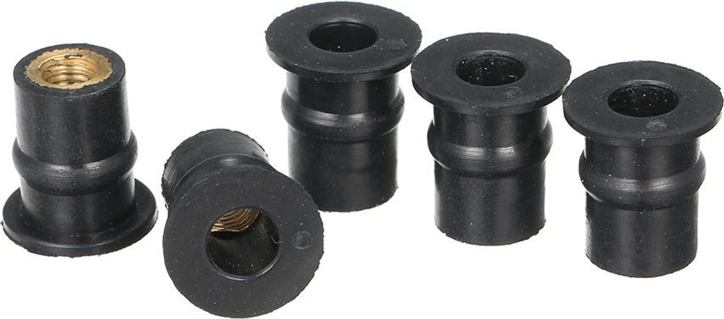 M5 Gummimuttern, 5 mm, metrische Motorrad-Windschutzscheiben-Wellenmutter