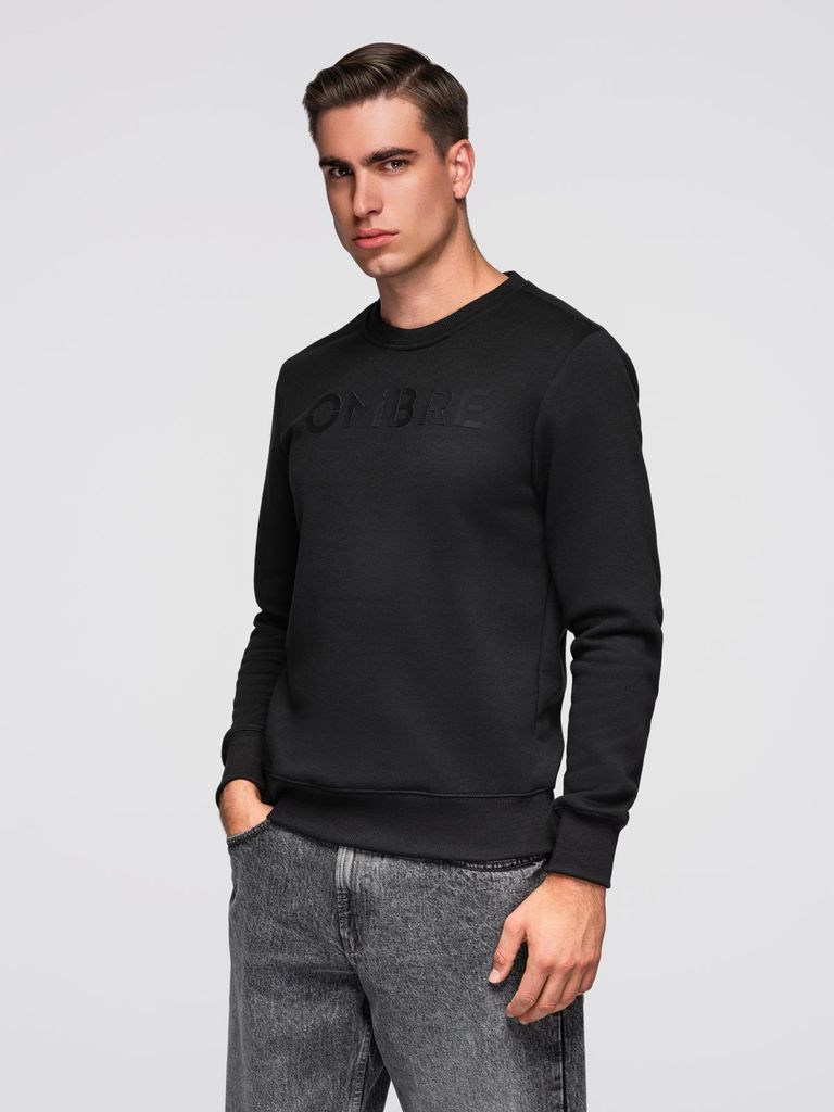 Klassische Herren-Hoodie mit Aufdruck - Schwarz XXL