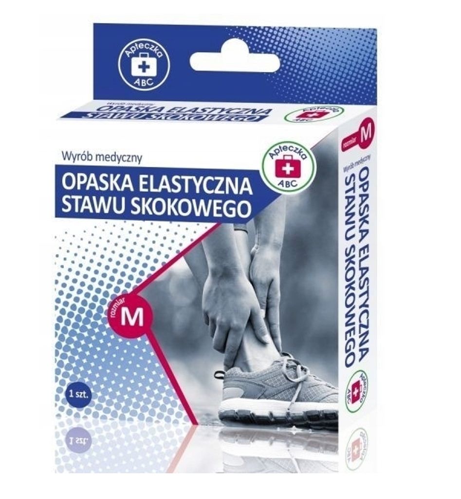 Apteczka ABC, Elastyczna opaska stawu skokowego, rozmiar M, 1 sztuka