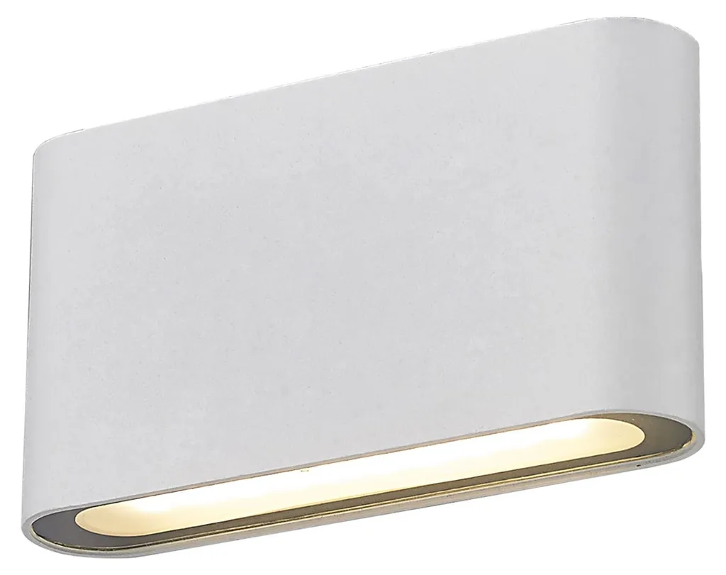 Lampe murale LED blanche 10W RICKY design moderne en métal IP44 16 cm