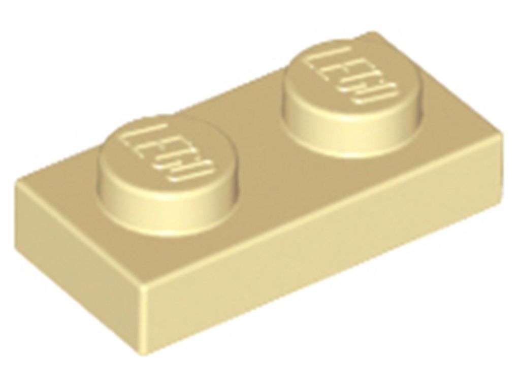 Lego 100x 1x2 Platten 3023 - Plate Beige - Tan