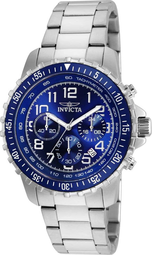 Invicta Specialty 6621 Herren uhr - Wasserdicht - Analog - Quarzuhrwerk - Edelstahl mit blauen zifferblat - 45mm