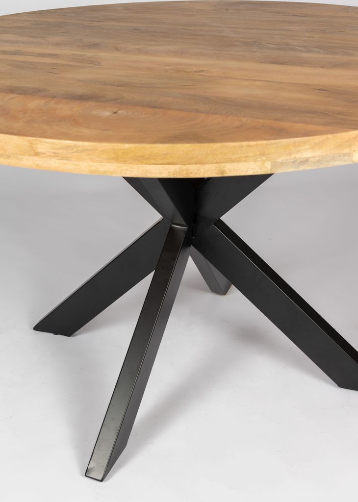 Zita Home Esstisch 120cm rund echtes Massivholz mit Produktbild 7