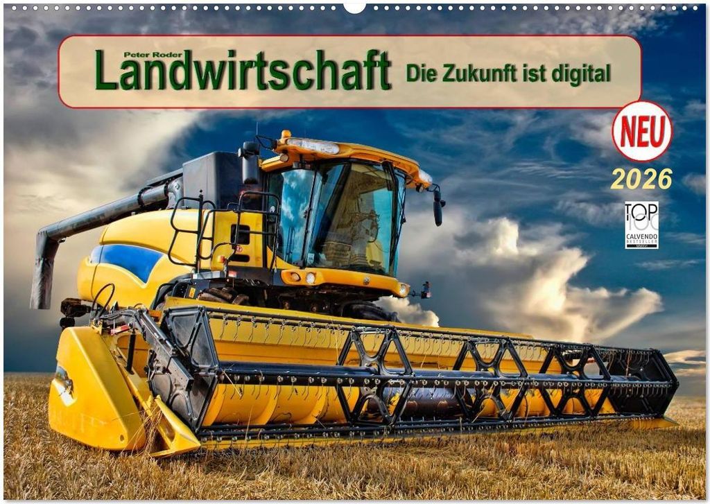 Landwirtschaft - die Zukunft ist digital (Wandkalender 2026 DIN A2 quer), CALVENDO Monatskalender