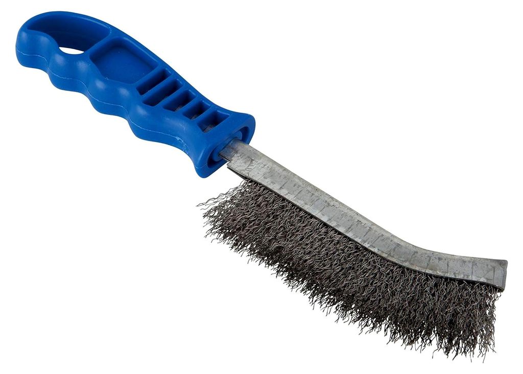 Stahldraht-Handbürste - Zum Entrosten und Reinigen - für Metall, Blech, Holz, Stein