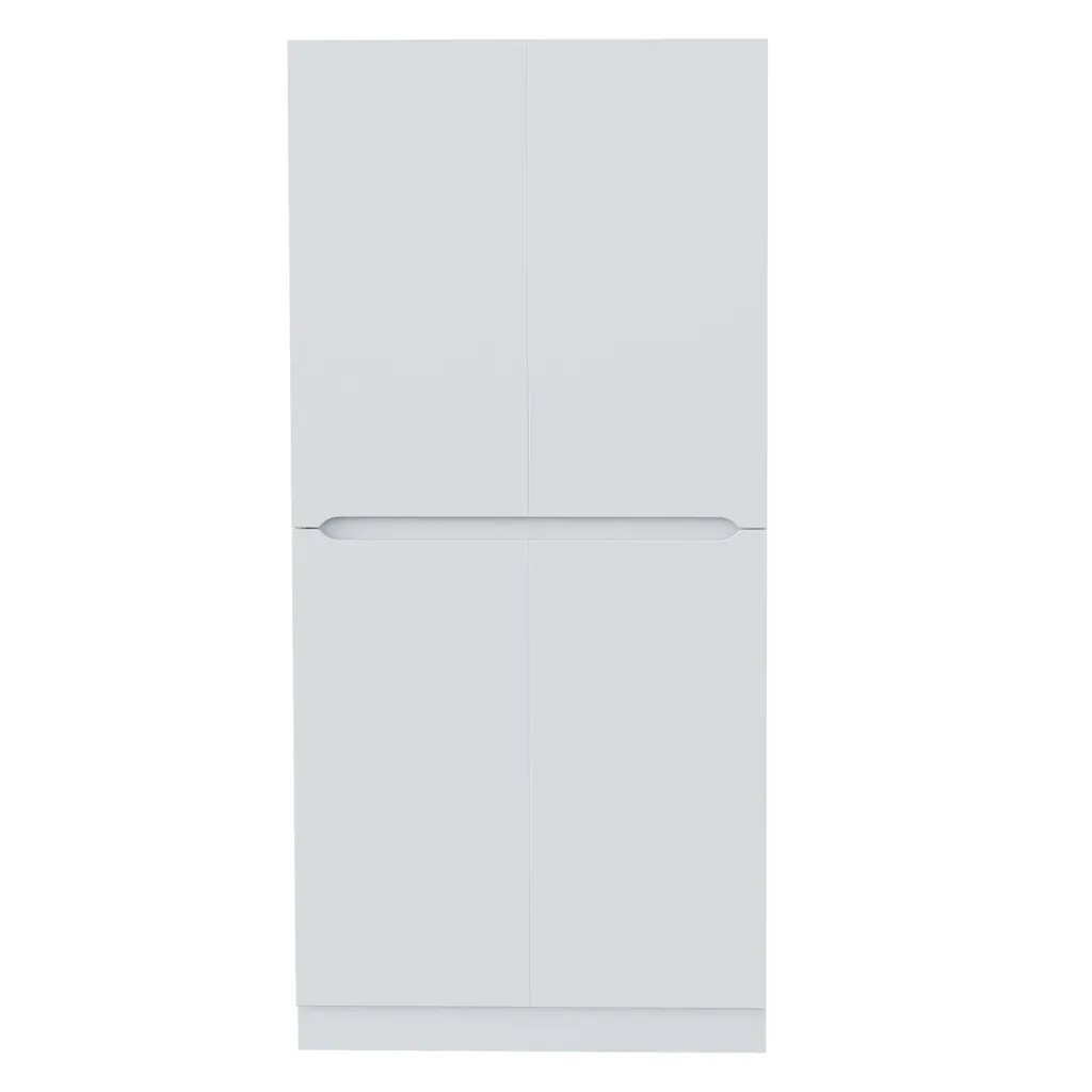 Penderie d'angle blanche à compartiments, meuble de rangement 70x40 cm - 9