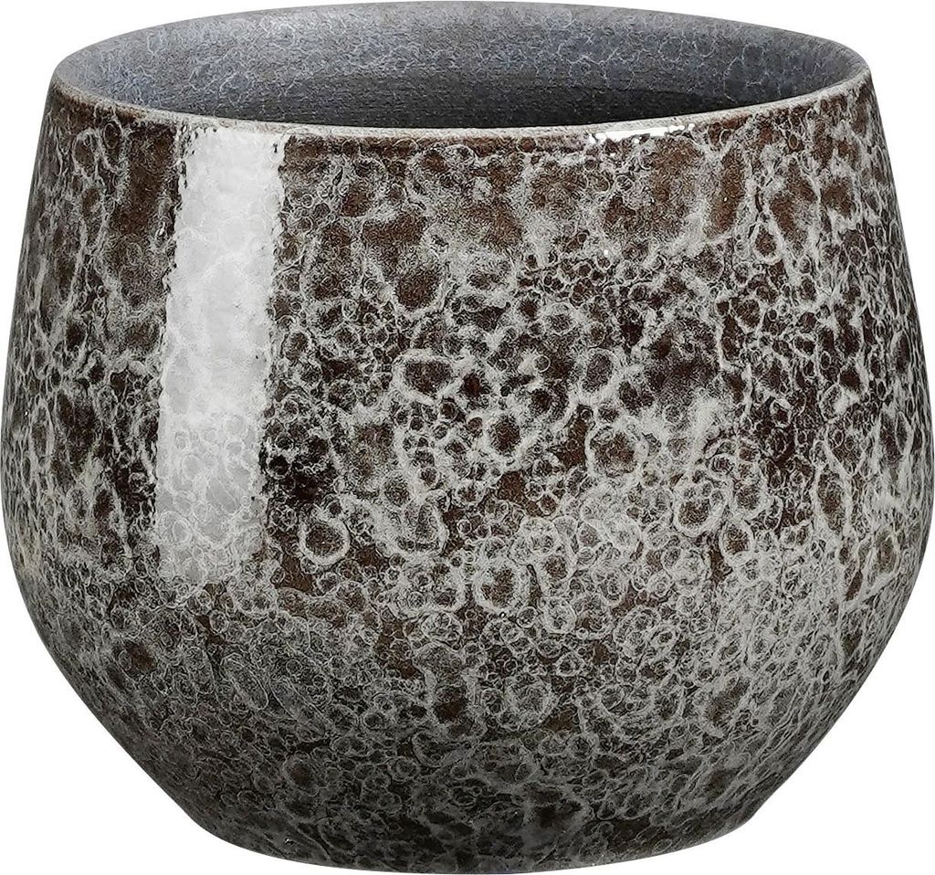 Mica Decorations Pflanztopf Terrakotta - anthrazit - 16x13cm