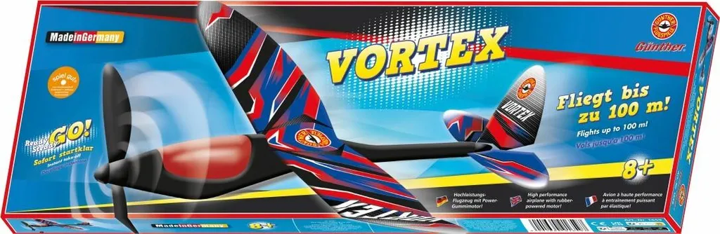 Modèle réduit d'avion Günther VORTEX avec moteur en caoutchouc 50cm