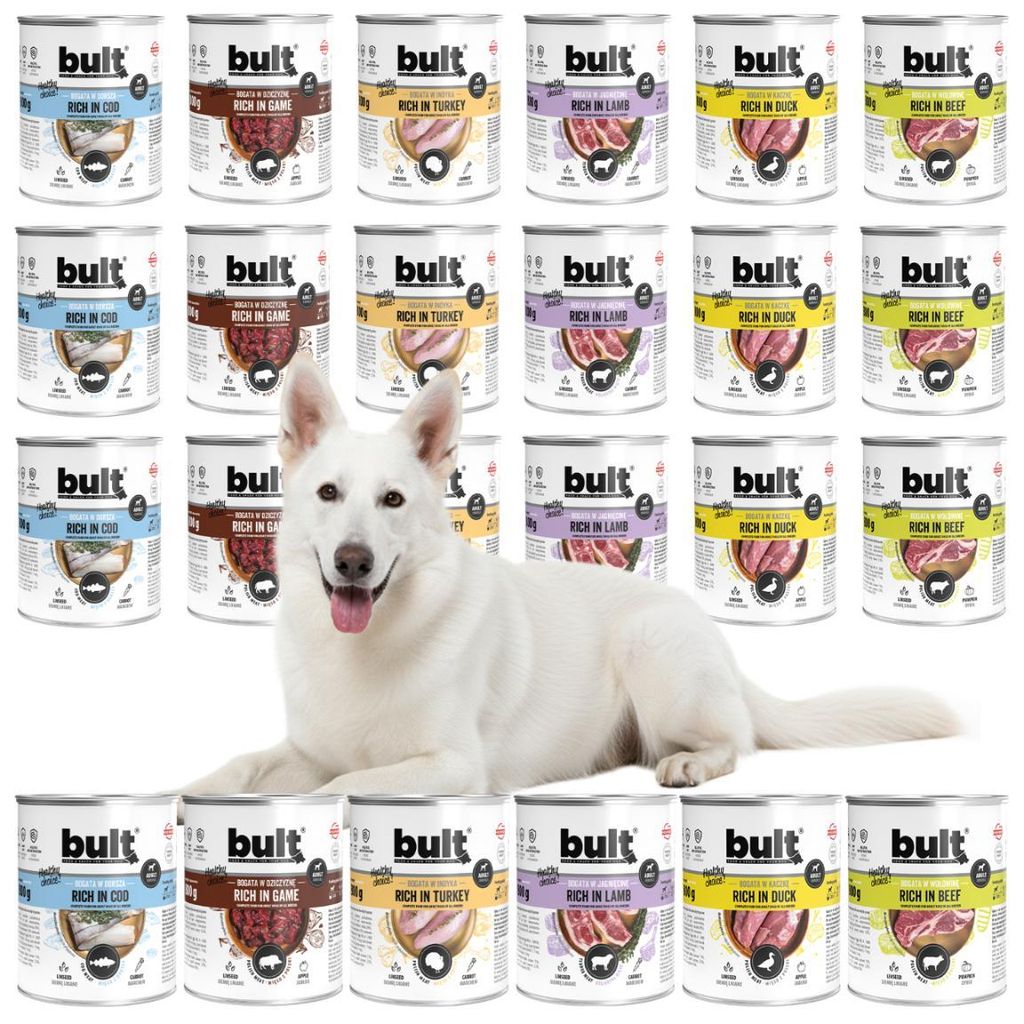 BULT | Hundefutter - Geschmacksmix - 19,2kg - Nassfutter - 24x800ml - Hunde Nassfutter - Hundefutter 800g