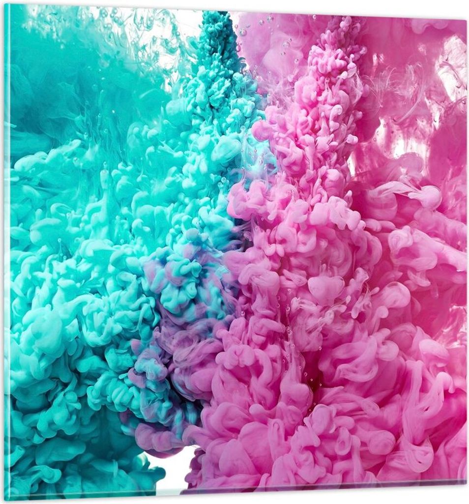 Bilder auf glas - Abstraktion modern - 70x70cm - Glasbilder - Wandbilder - Kunstdruck - zum Aufhängen bereit - Wanddekoration aus Glas - Glas Bild...