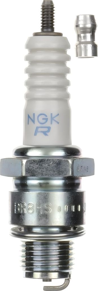 Zündkerzen Set NGK 6x BR8HS-10 Zündkerze entstört, 12,7mm Kurzgewinde Ø 14,0mm Hex 20,8mm, Elektrodenabstand 1,00mm, Wärmewert 8, 1134 / 7204