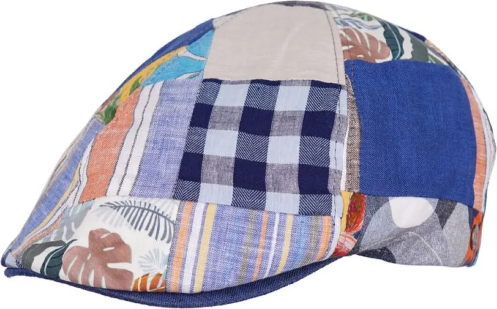 Casquette Balke respirante en lin et coton avec finitions patchwork
