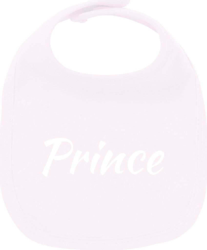 Huuraa Unisex Babylatz Prince Schriftzug Geschenk Babypink Bio Baumwolle Prince Mitbringsel