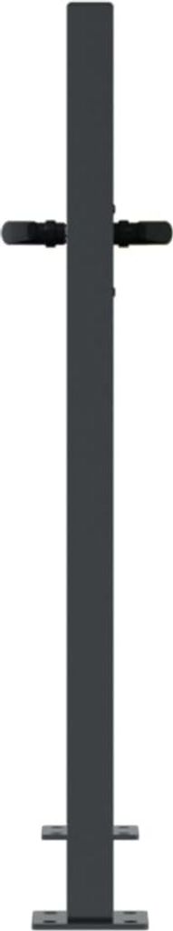 vidaXL Gartentor Anthrazit 100x100 cm Stahl Gras-Design Produktbild 