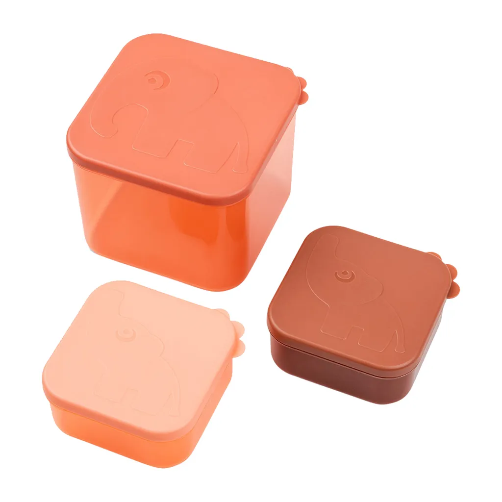 Done By Deer Set 3 Contenitori Snack Elphee Papaya - Design Danese