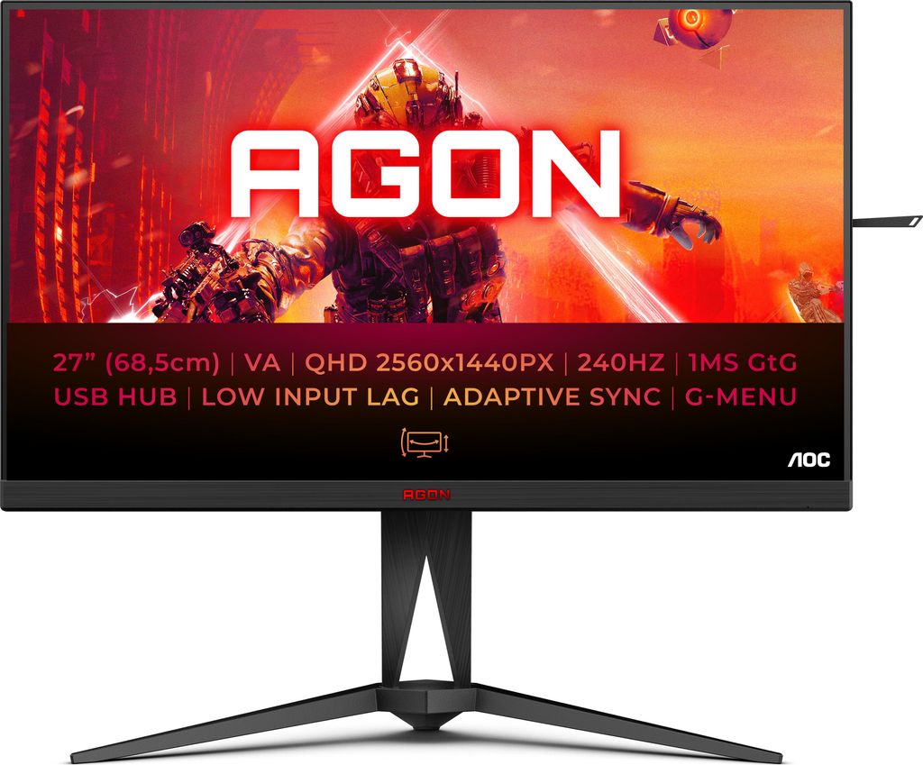 AOC AGON AG275QZN - Serie AG5 - Monitor LED - Gaming - 69 Immagine del prodotto 