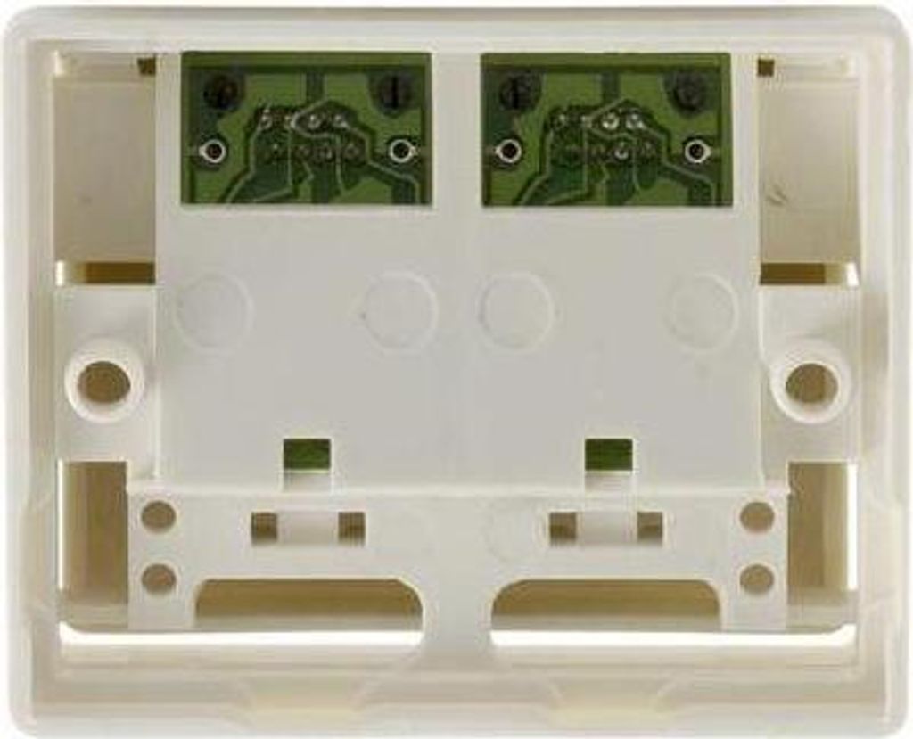 Cat. 5e UTP, Anschlußdose Aufputz, 2 x RJ45, Weiß