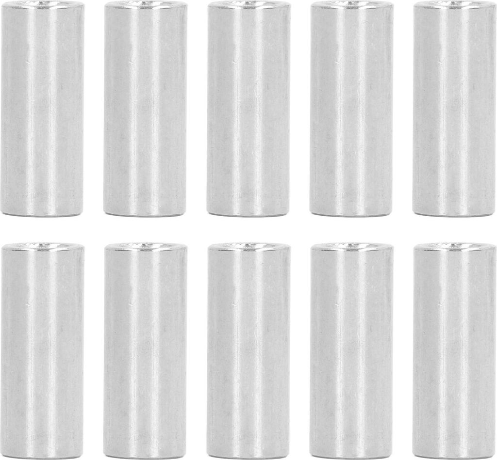 10 Stück runde Verbindungsmuttern M8x1,25 L30mm Edelstahl-Kupplungsmuttern Gewindehülsenstangen-Set