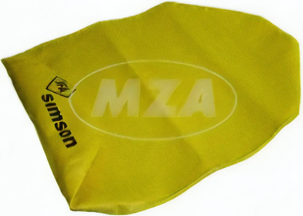 Sitzbezug glatt, gelb mit SIMSON-Schriftzug - Simson S50, S51, S70, KR51/2 Schwalbe, SR4-3 Sperber, SR4-4 Habicht
