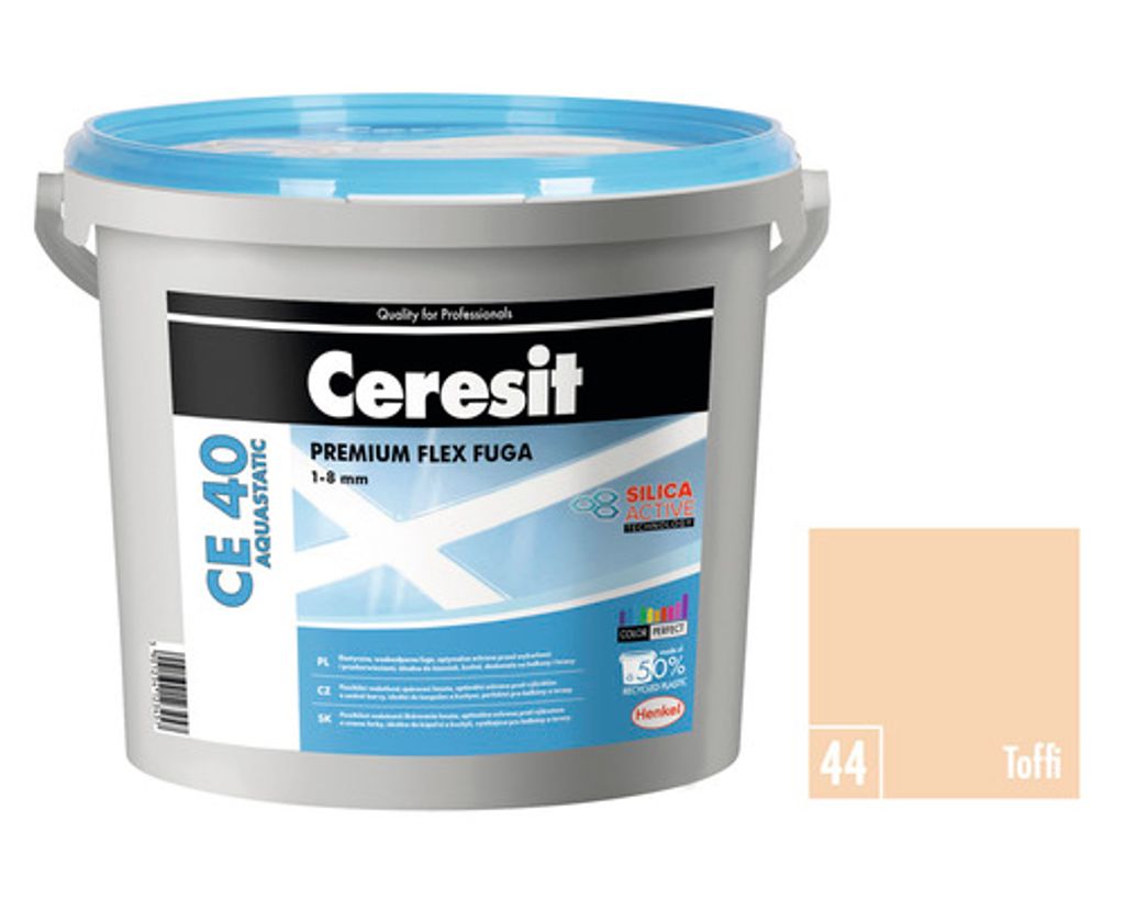 CERESIT CE 40 Aquastatic fugenmörtel 1-8mm innen|außen TOFFI 44 5KG