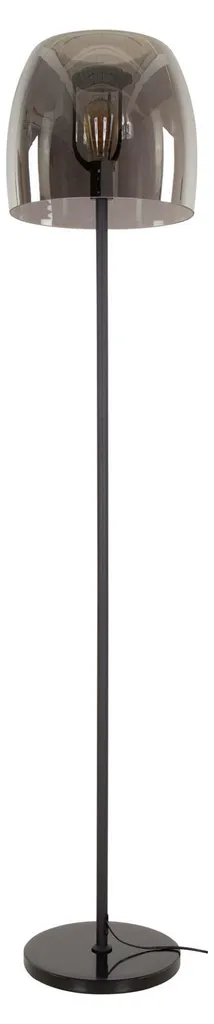 Luminaire sur Pied pour Coin Lecture Verre Gris et Métal Noir 35 cm