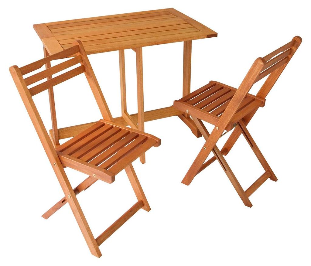 Balkonset Sitzgruppe3-teilig, Eukalyptus