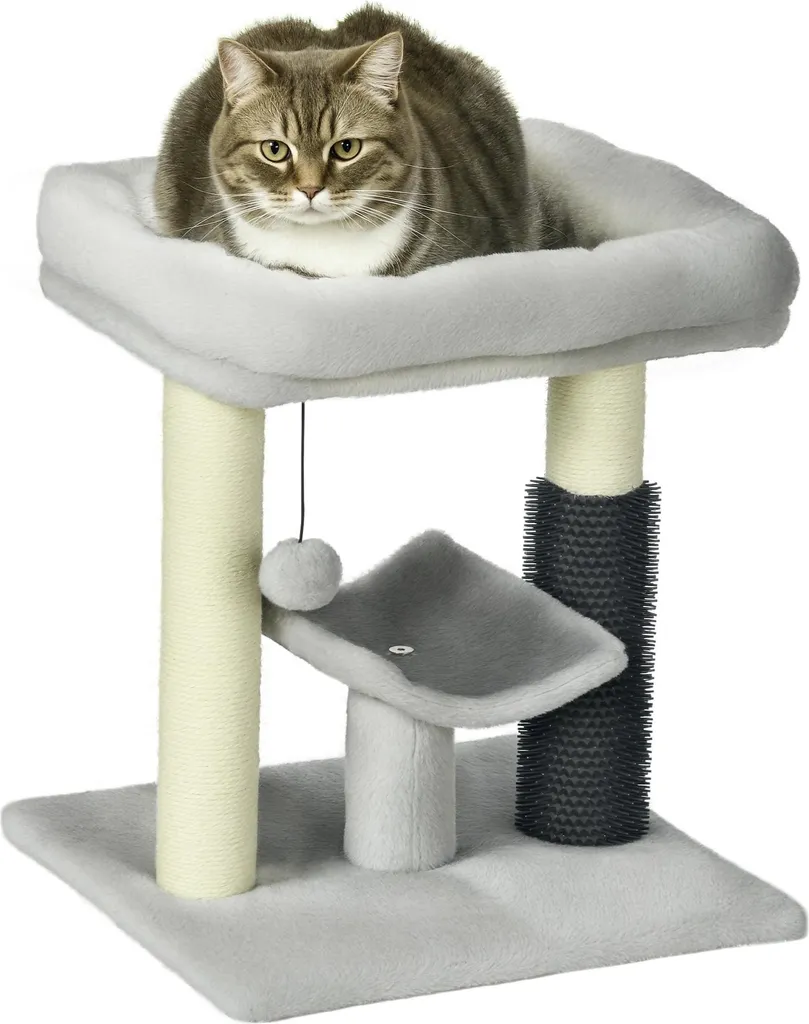 Arbre à chat de salon 48 cm pour petit appartement et jeune chaton