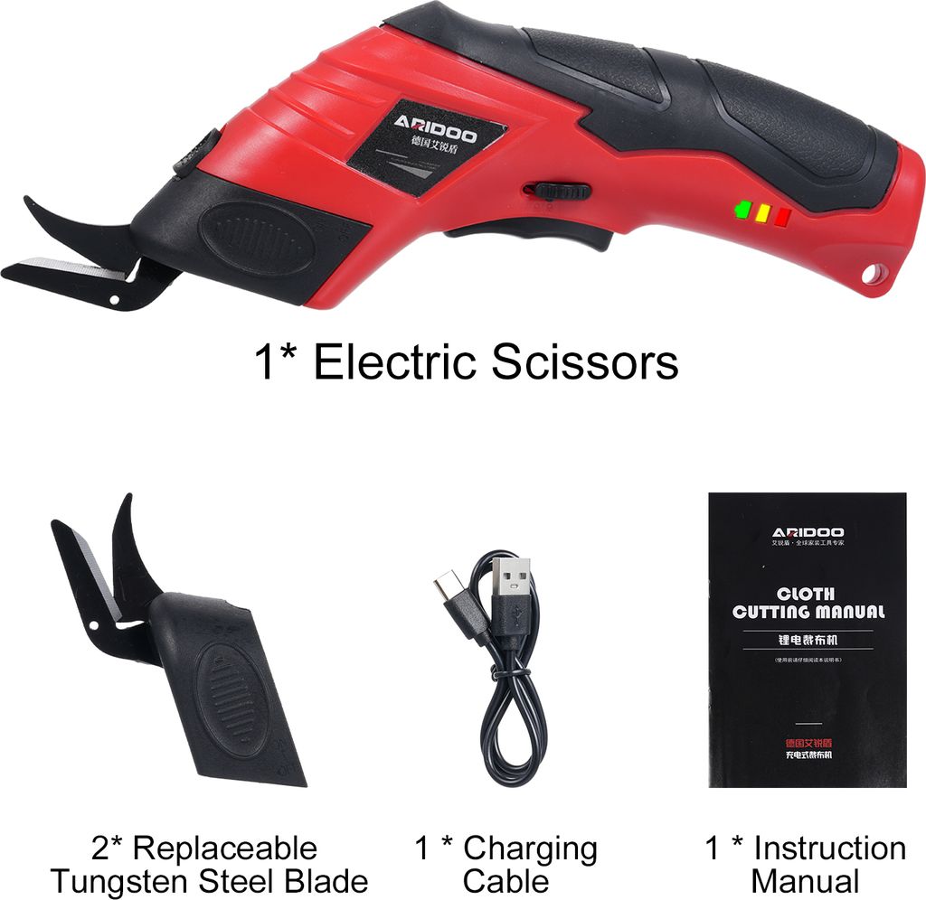Elektrické nůžky Akumulátorový nůž se 2 vyměnitelnými Obrázek produktu 10