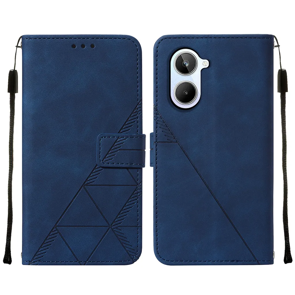 Per Realme 15 Pro 5G Custodia in pelle flip in fibra di