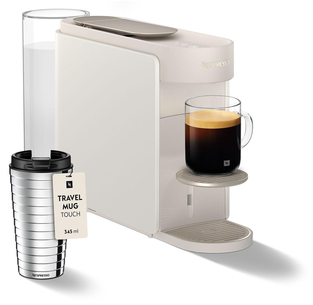 NESPRESSO DELONGHI Vertuo Up Weiß Kapselmaschine + Travel Produktbild 