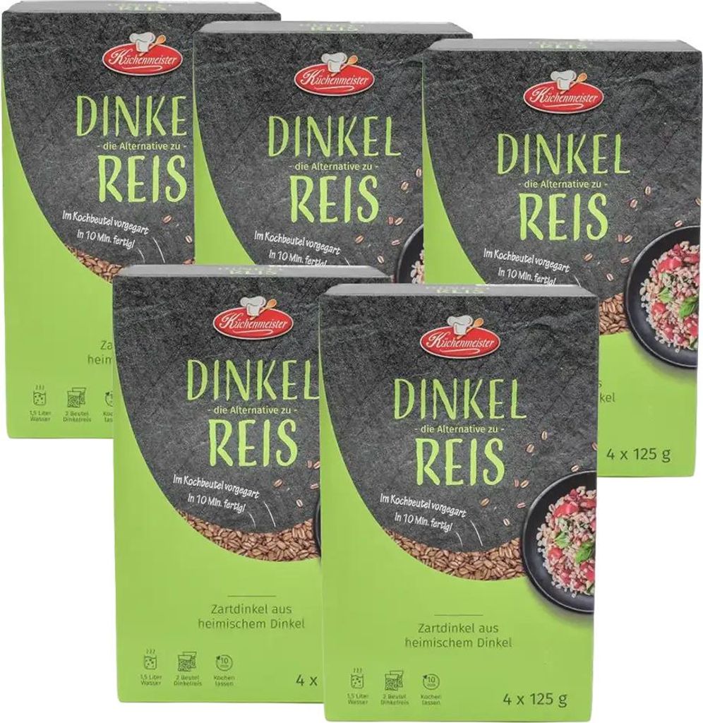 BIELMEIER Dinkelreis 5x500 Gramm Küchenmeister Produktbild 