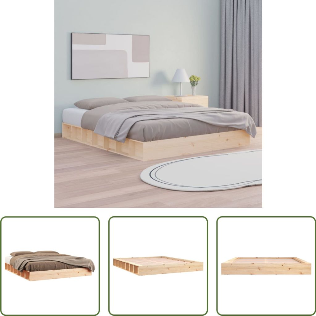 The Living Store Massivholzbett 160x200 cm Produktbild 