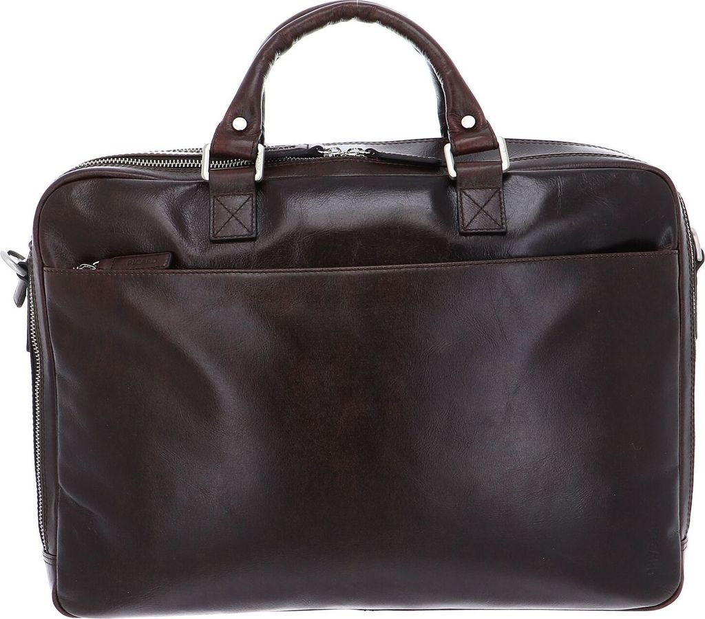 PICARD Leder Aktentasche Henkeltasche mit Laptopfach Buddy Working Bag With Double Zip Cafe braun
