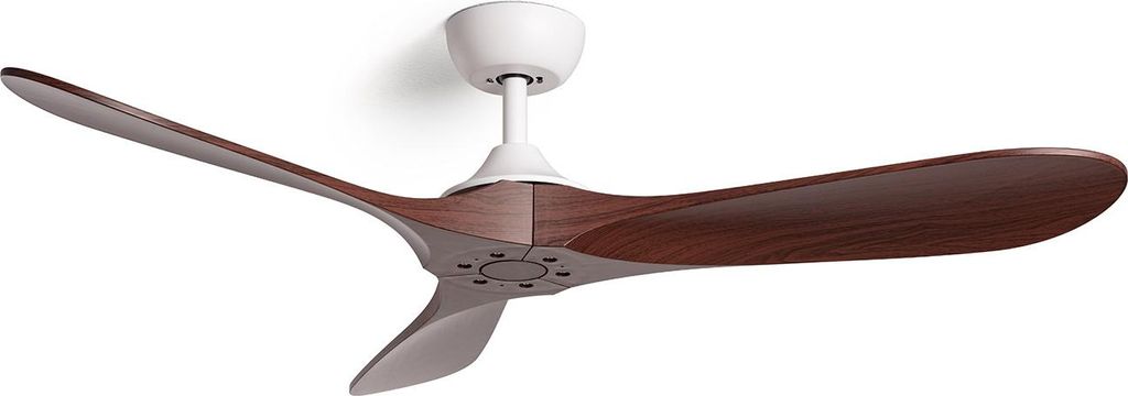 Deckenventilator Leise Spetses Weiss 132cm DC Motor für Aussen Fernbedienung Ohne Licht Nein