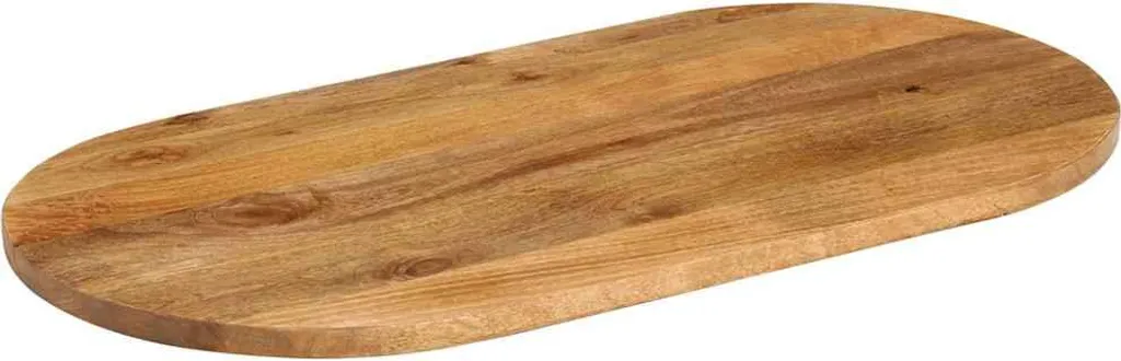 Piano Tavolo Ovale 120x60x3,8 cm in Legno Massiccio di Mango | vidaXL