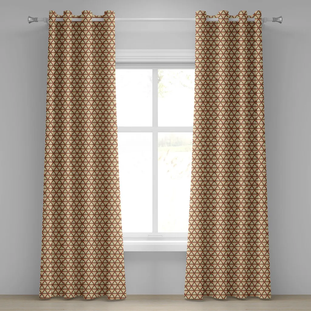 Tende Moderne ABAKUHAUS 2 Pannelli 280x225 Motivo Esagoni Retrò