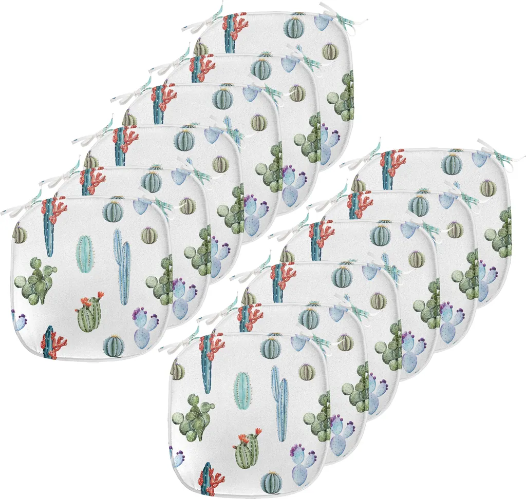 Set 12 Cuscini Cucina Cactus Desert Hot - Impermeabile 40x40 ABAKUHAUS