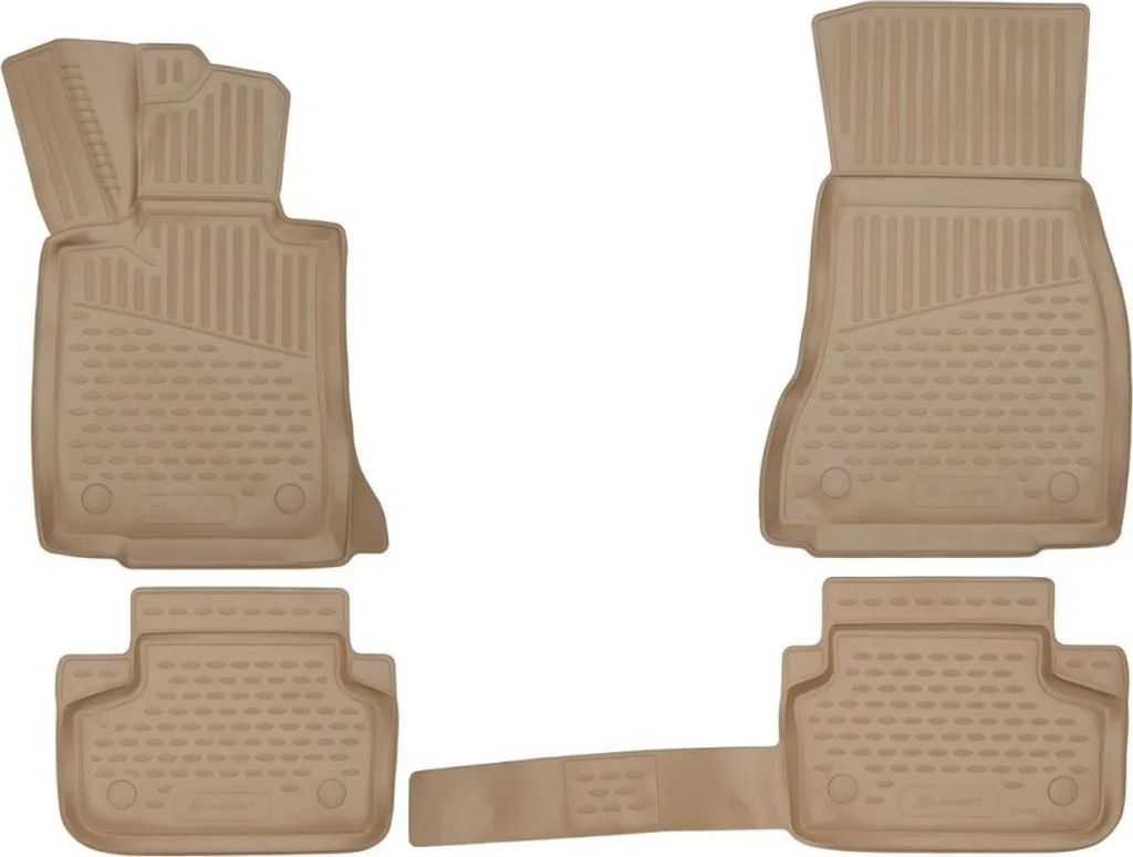 Set Tappetini BMW 5 G30 2017-23 Gomma Beige | Antiscivolo Inodore su Misura