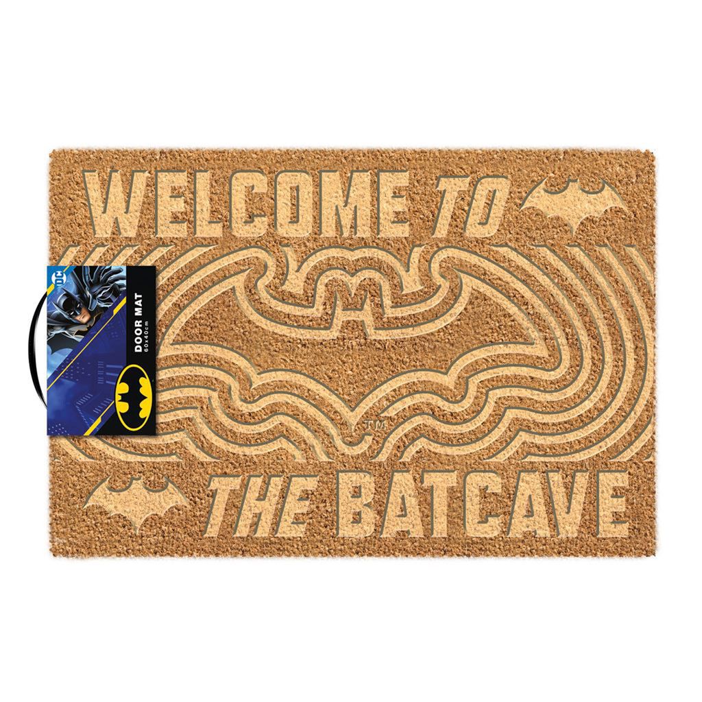 Fußmatte Kokos Türmatte Kokos Batman Welcome Batcave geprägt